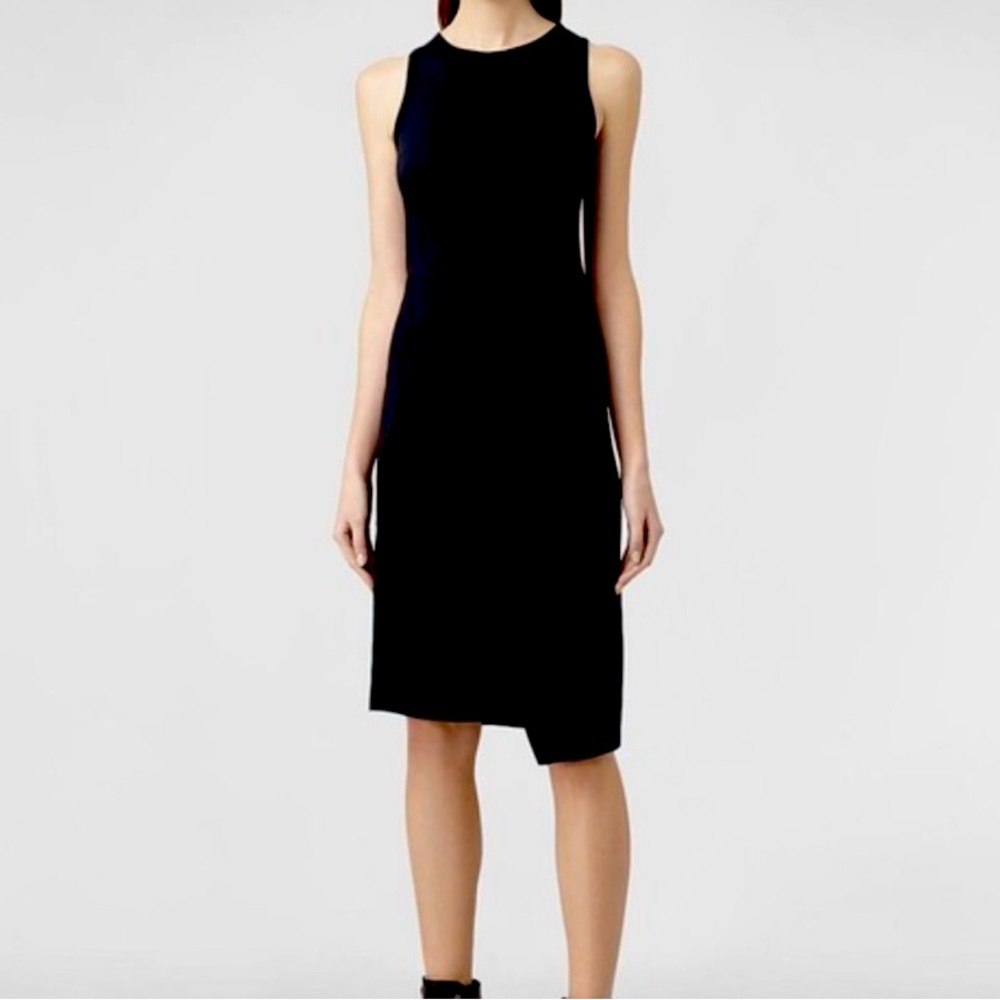 AllSaints Carine Black Dress Size 10 Cutout Back Sleeveless Mini AS 36987. Silk